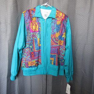 NWT ACTION SPORTS Brilliant colored walking/jogging jacket  Women's size Large